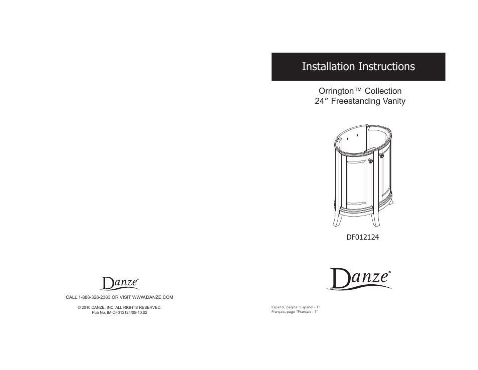 Danze DF012124 - Installation Manual User Manual | 12 pages