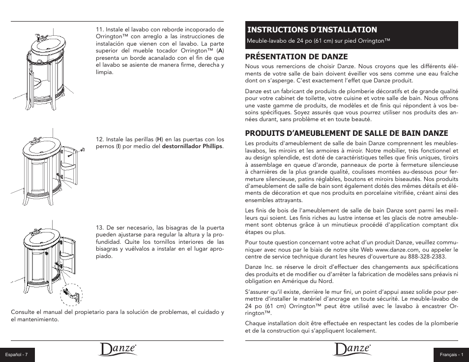 Danze DF012124 - Installation Manual User Manual | Page 9 / 12