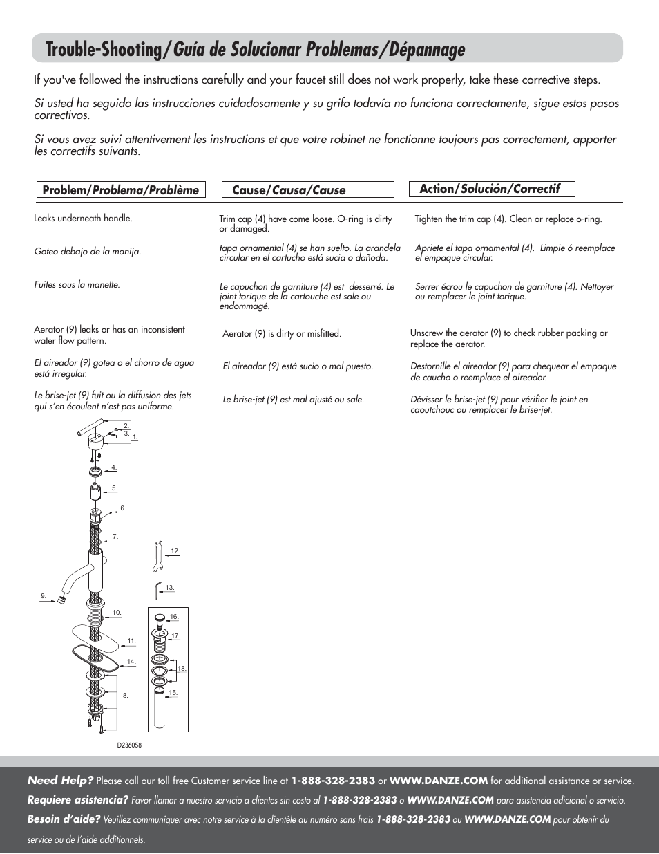 Danze D236058_Т - Installation Manual User Manual | Page 6 / 6