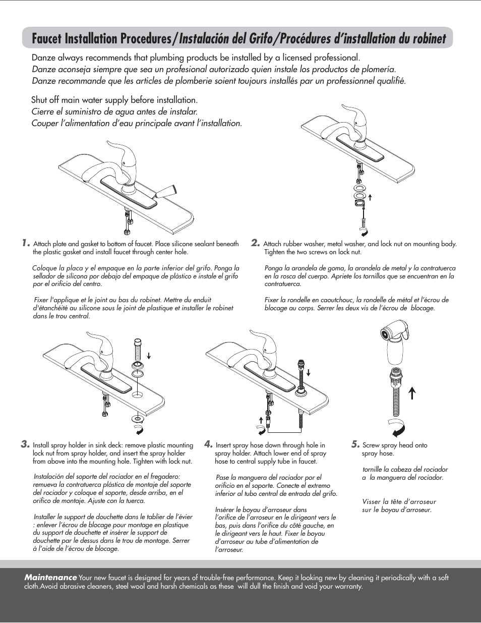 Danze D405521 - Installation Manual User Manual | Page 2 / 4