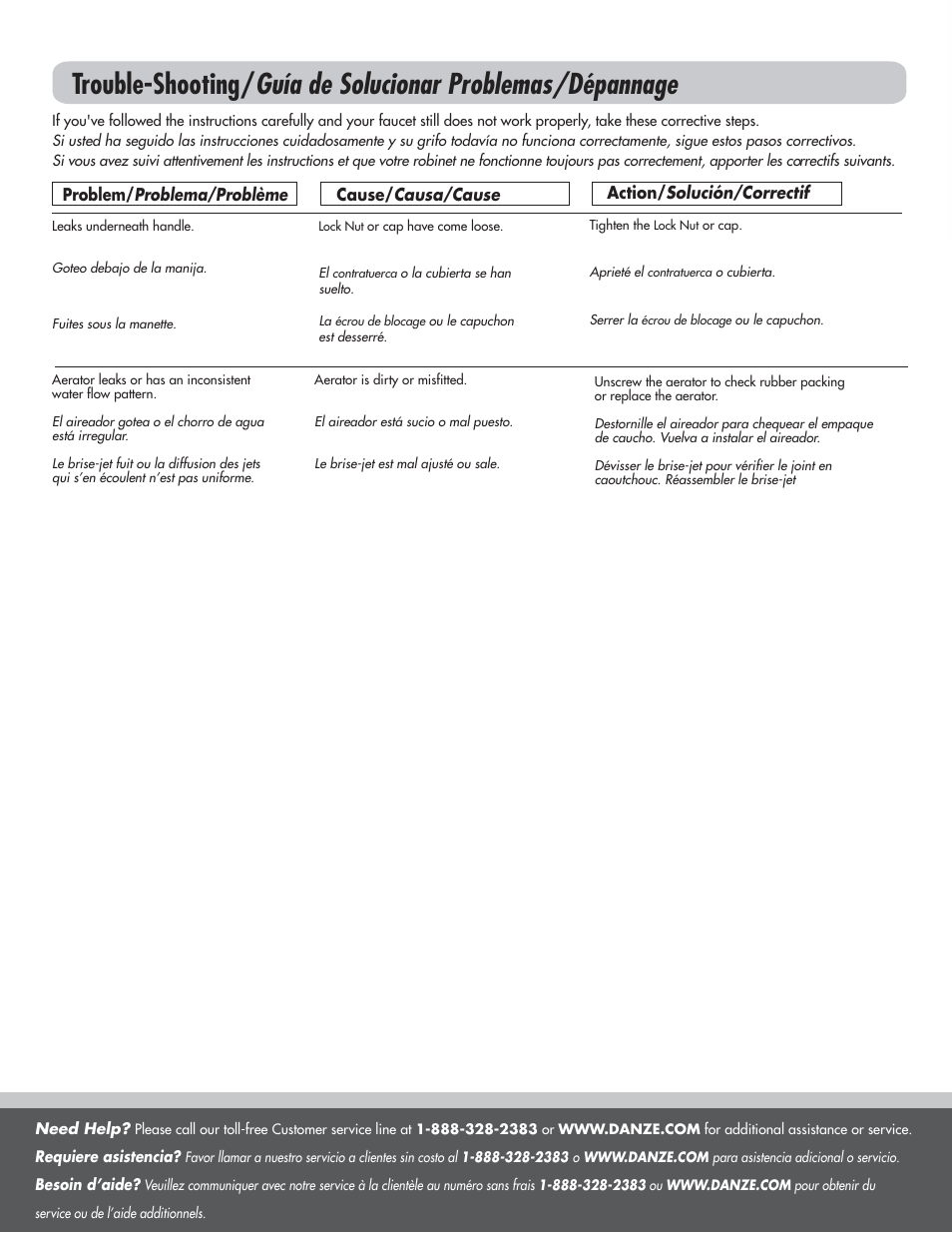 Danze D405521 - Installation Manual User Manual | Page 4 / 4