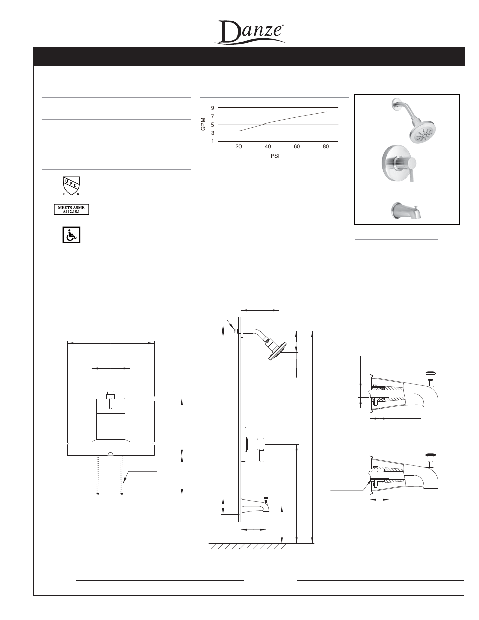 Danze D520030T - Spec Sheets User Manual | 1 page