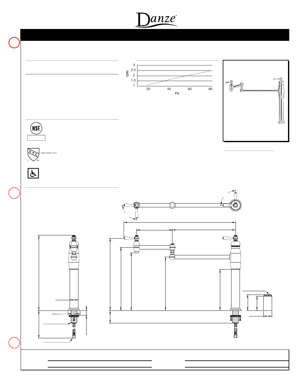 Danze D206557 - Spec Sheets User Manual | 1 page