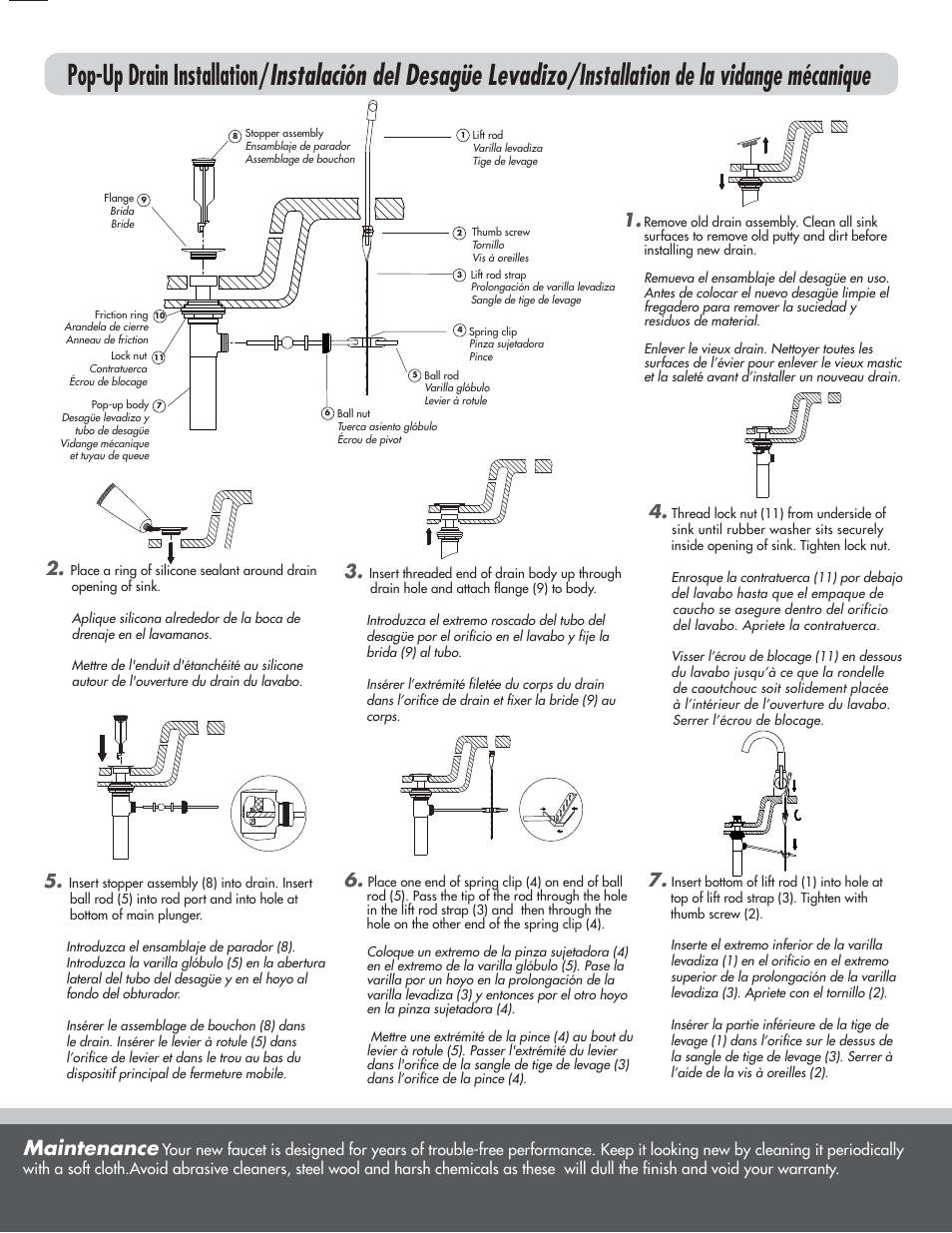 Maintenance | Danze D221554 - Installation Manual User Manual | Page 4 / 5