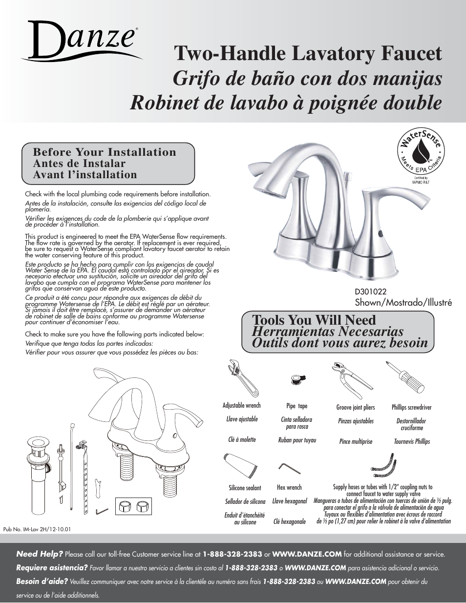 Danze D301015 - Installation Manual User Manual | 4 pages