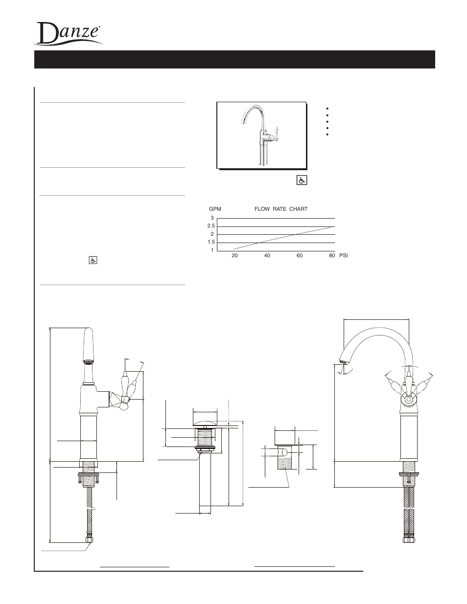 Danze D221040 - Spec Sheets User Manual | 1 page