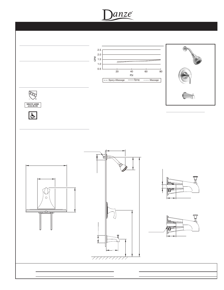 Danze D503522T - Spec Sheets User Manual | 1 page