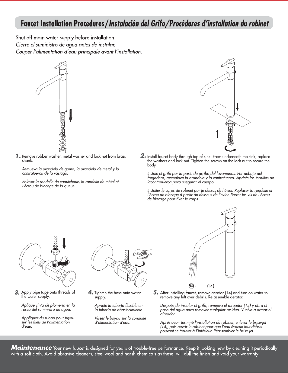 Danze D225058 - Installation Manual User Manual | Page 2 / 4
