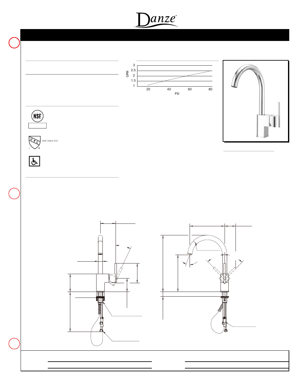Danze D457144 - Spec Sheets User Manual | 1 page