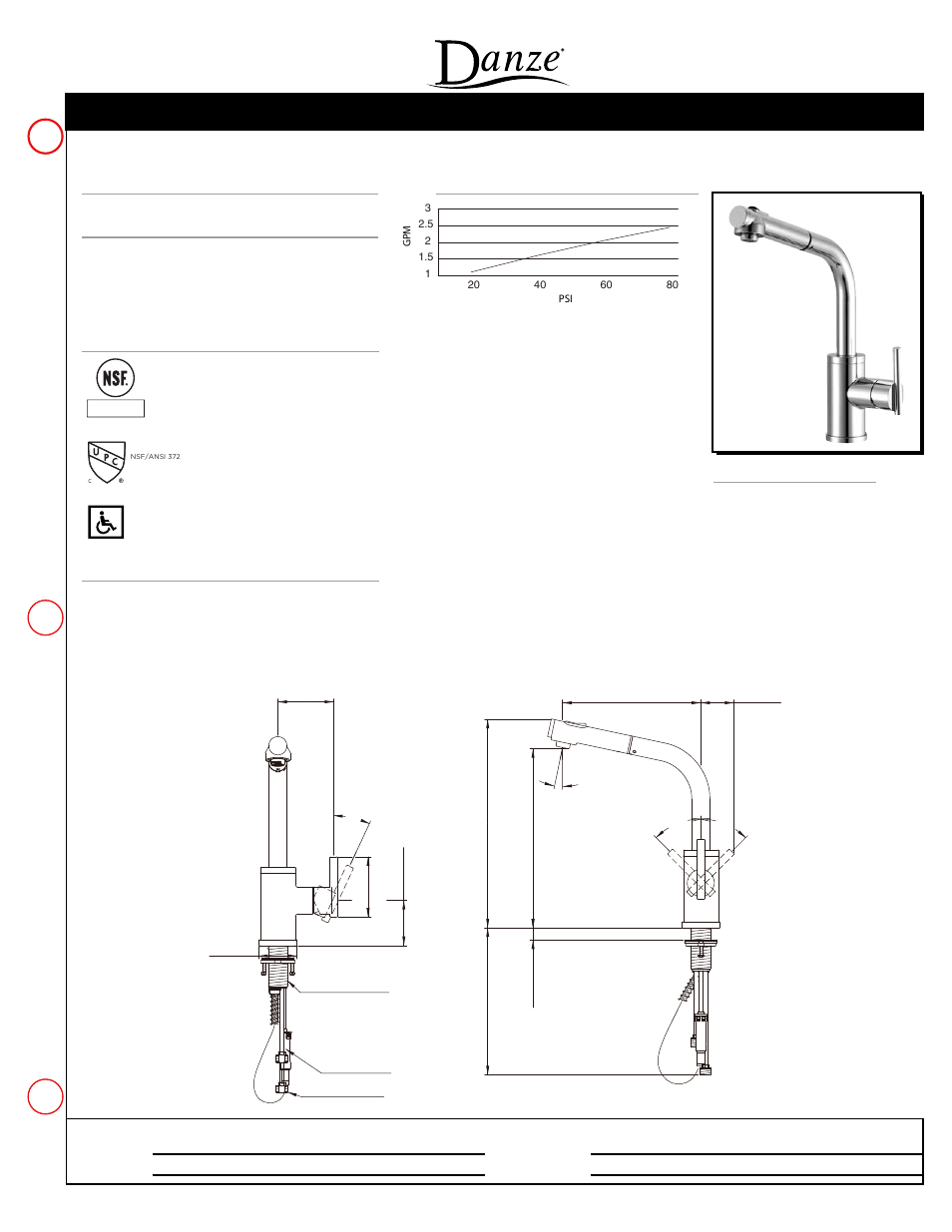 Danze D404558 - Spec Sheets User Manual | 1 page