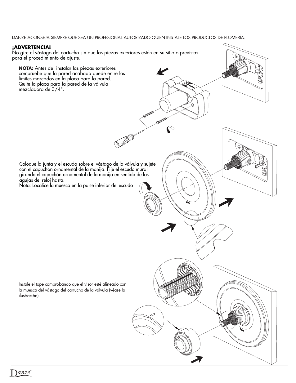 Manual de operación | Danze D562040 - Installation Manual User Manual | Page 14 / 35