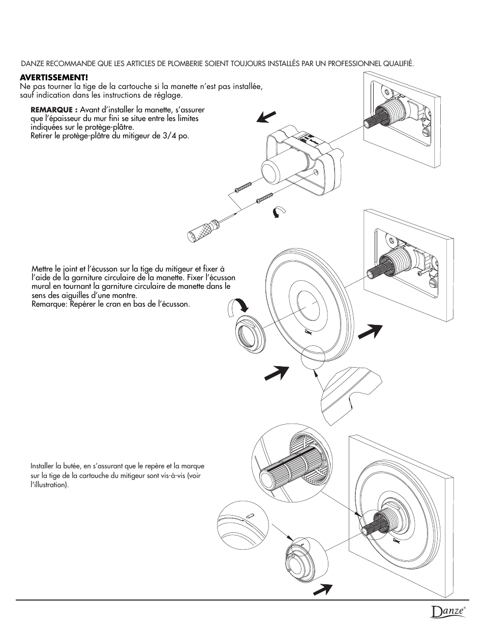 Manuel des instructions d’utilisation | Danze D562040 - Installation Manual User Manual | Page 25 / 35