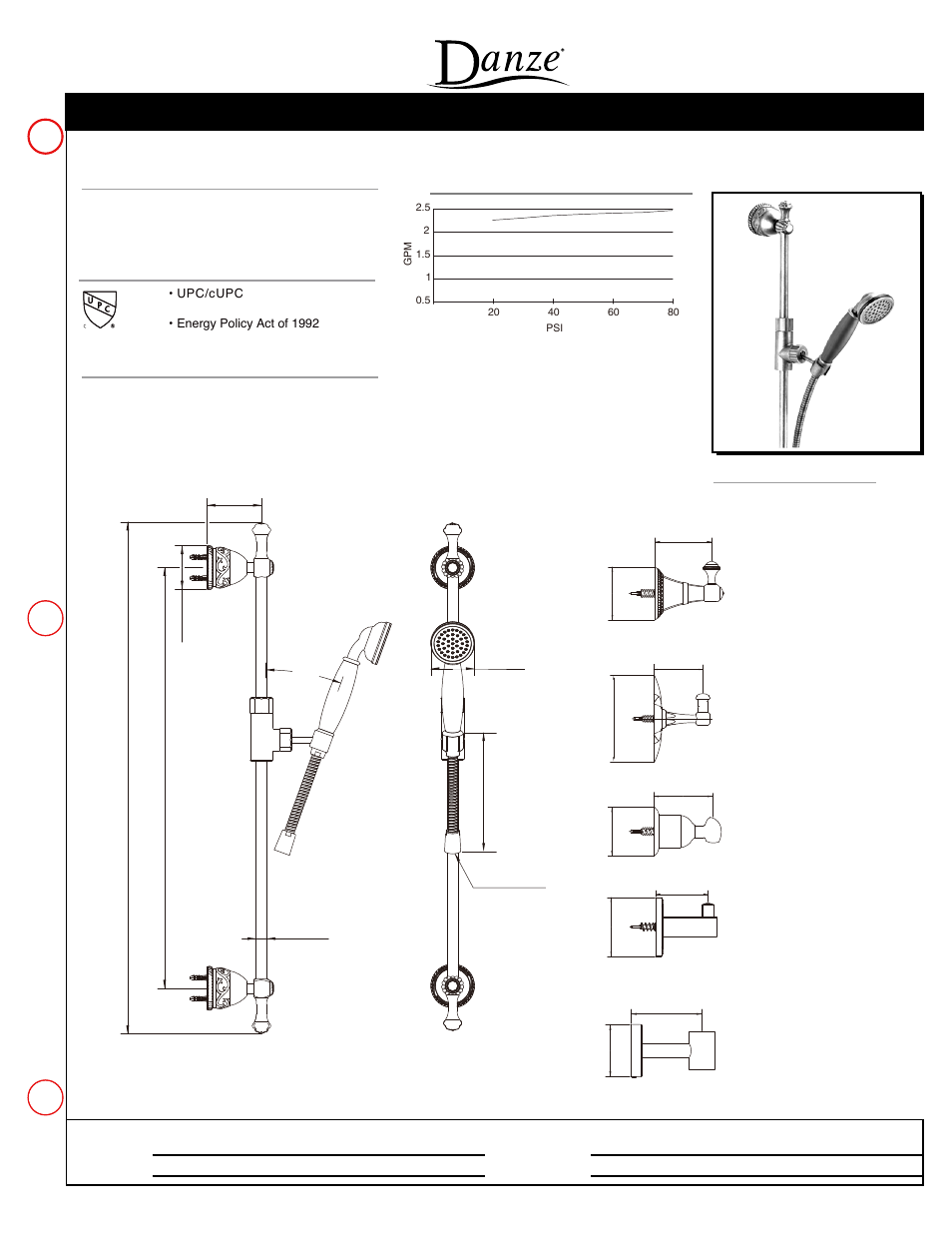 Danze SBH-HHS User Manual | 1 page