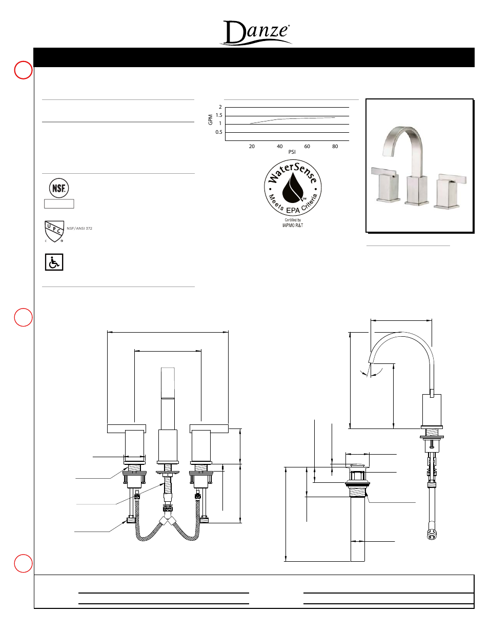 Danze D304044 - Spec Sheets User Manual | 1 page