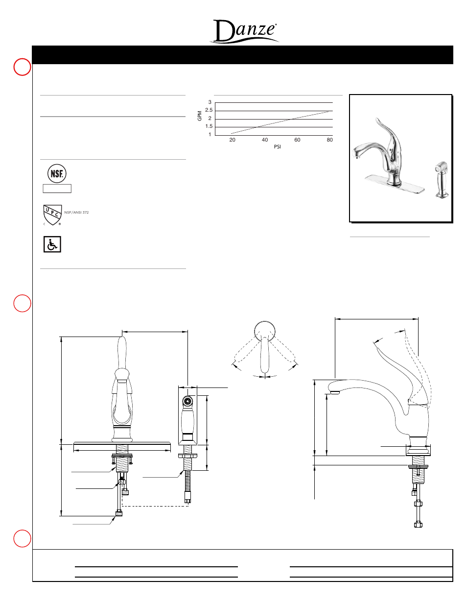 Danze D405521 - Spec Sheets User Manual | 1 page