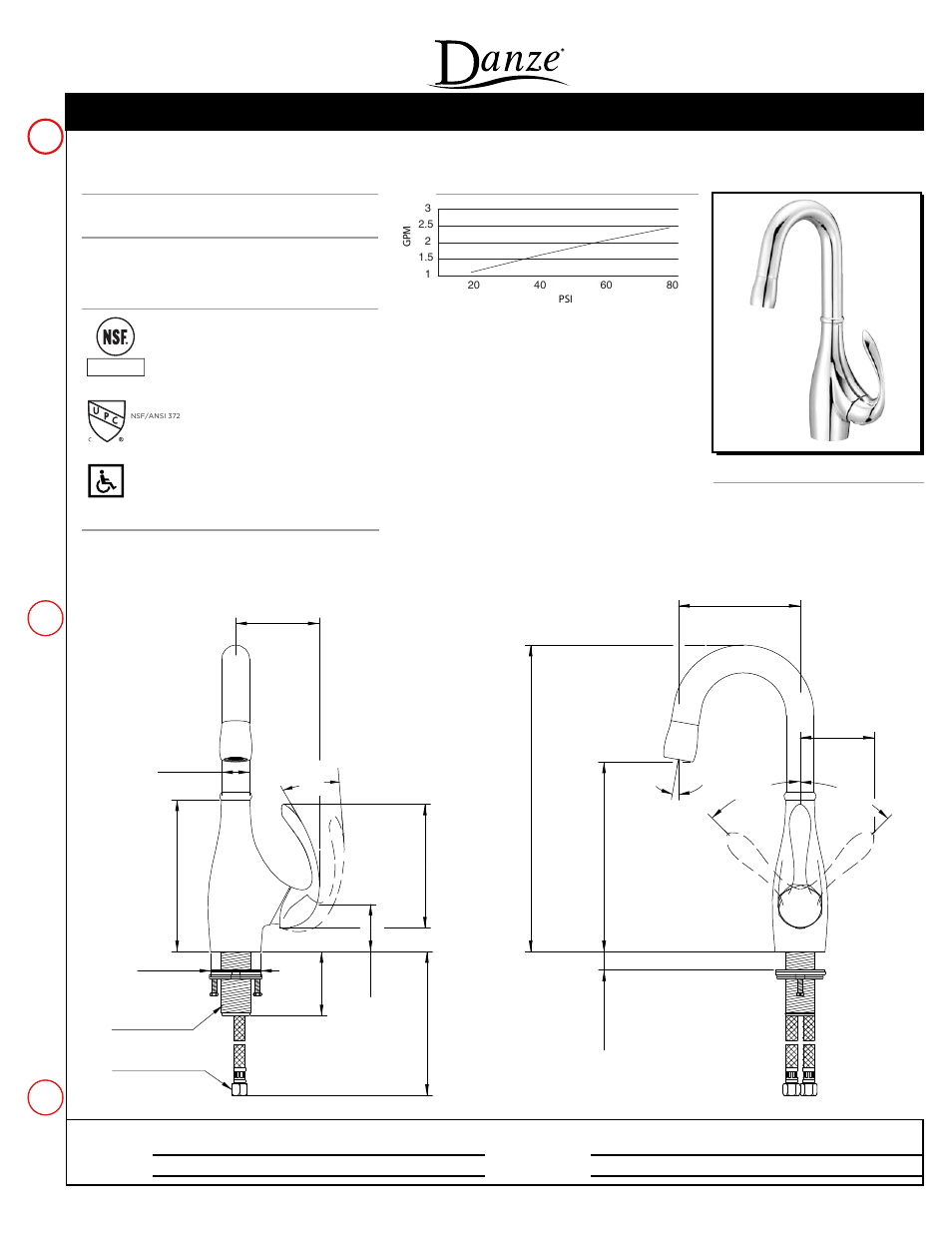 Danze D151546 - Spec Sheets User Manual | 1 page