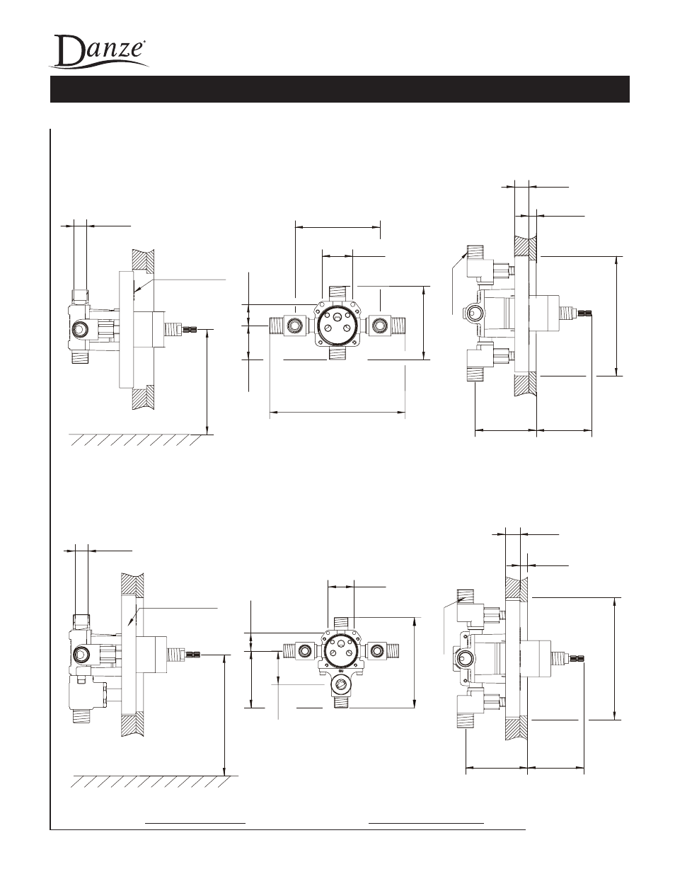 Specifications, Single handle pressure balance tub & shower valves | Danze D510050 - Spec Sheets User Manual | Page 2 / 2