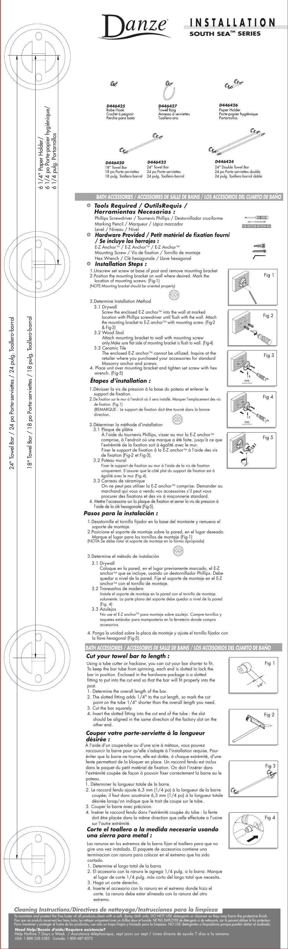 Danze D44642хBN - Installation Manual User Manual | 1 page