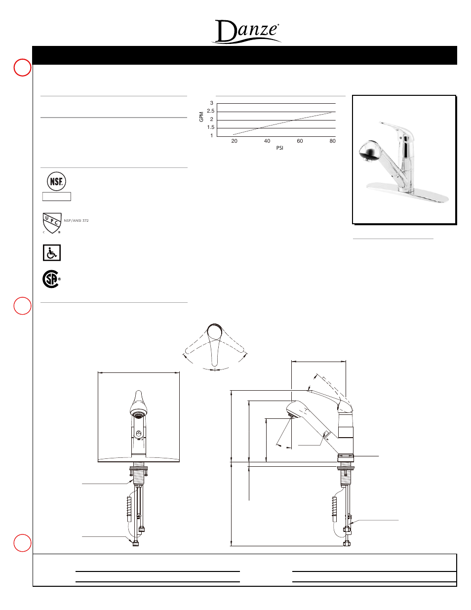 Danze D456012 - Spec Sheets User Manual | 1 page