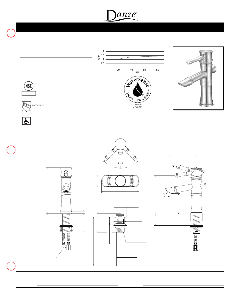 Danze D225545 User Manual | 1 page