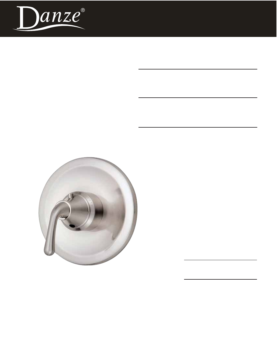 Danze D562054 - Installation Manual User Manual | 35 pages