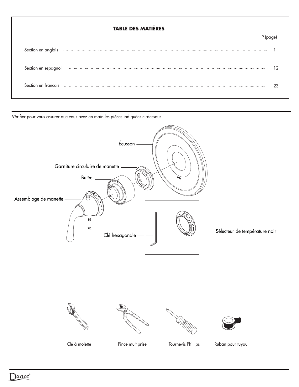 D5620-f.pdf, Outils requis | Danze D562054 - Installation Manual User Manual | Page 24 / 35