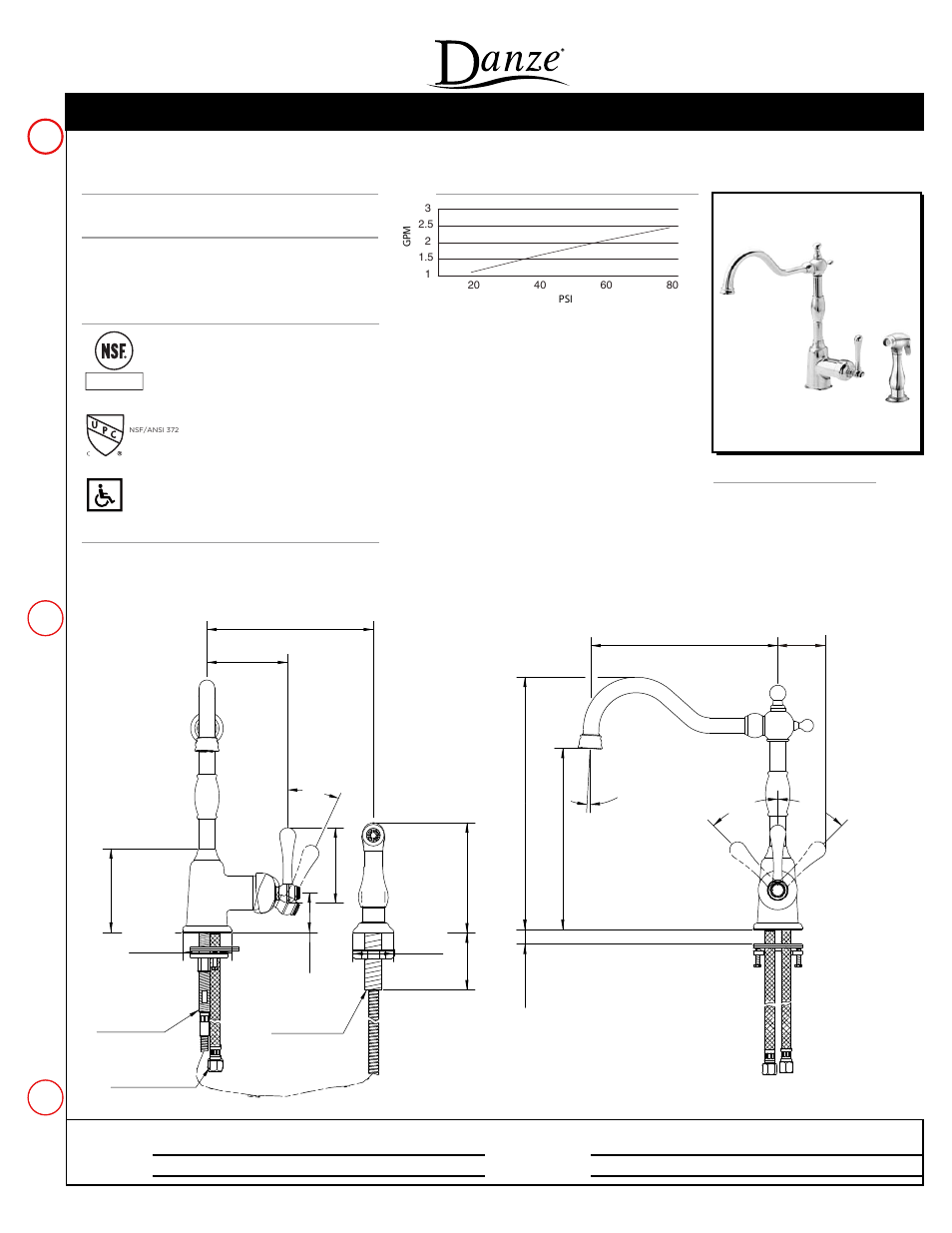 Danze D401557 - Spec Sheets User Manual | 1 page