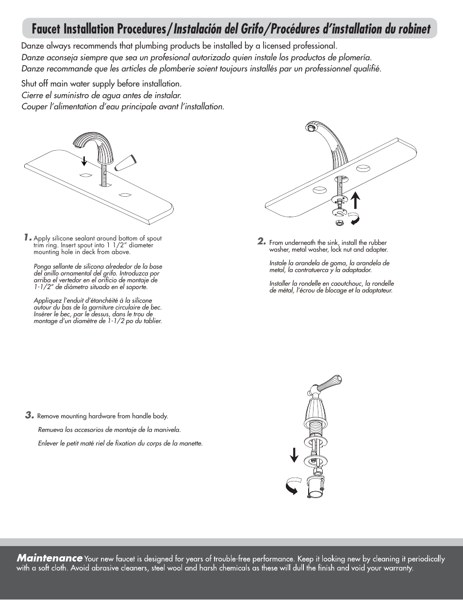 Danze D304060 - Installation Manual User Manual | Page 2 / 7