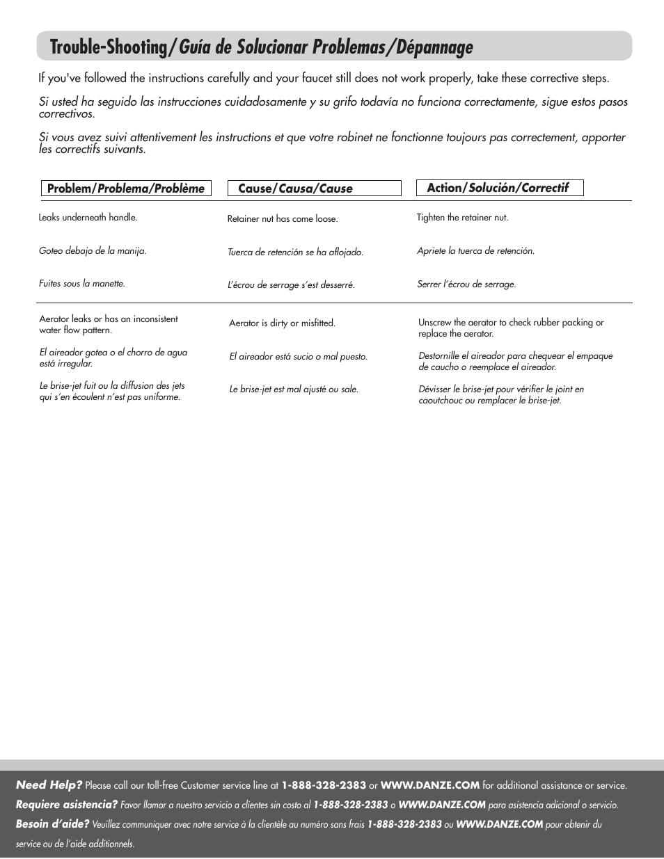 Danze D304060 - Installation Manual User Manual | Page 7 / 7