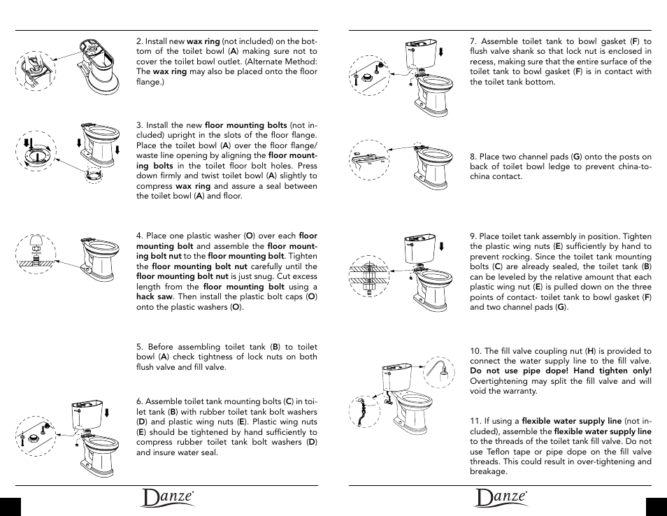 Danze DC013330-DC012323 - Installation Manual User Manual | Page 4 / 13
