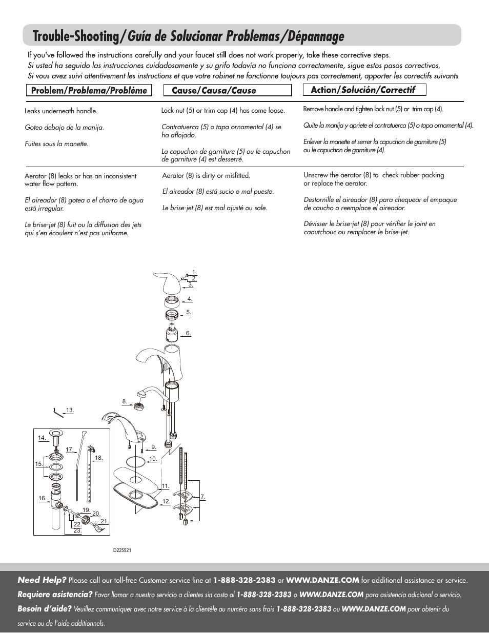 Danze D225521 - Installation Manual User Manual | Page 4 / 4