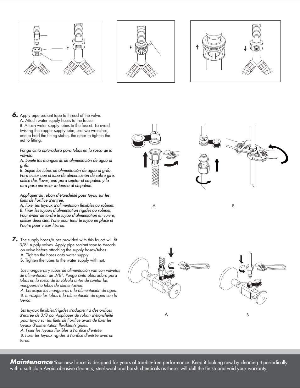 Maintenance, Ac b | Danze D304558 - Installation Manual User Manual | Page 4 / 8