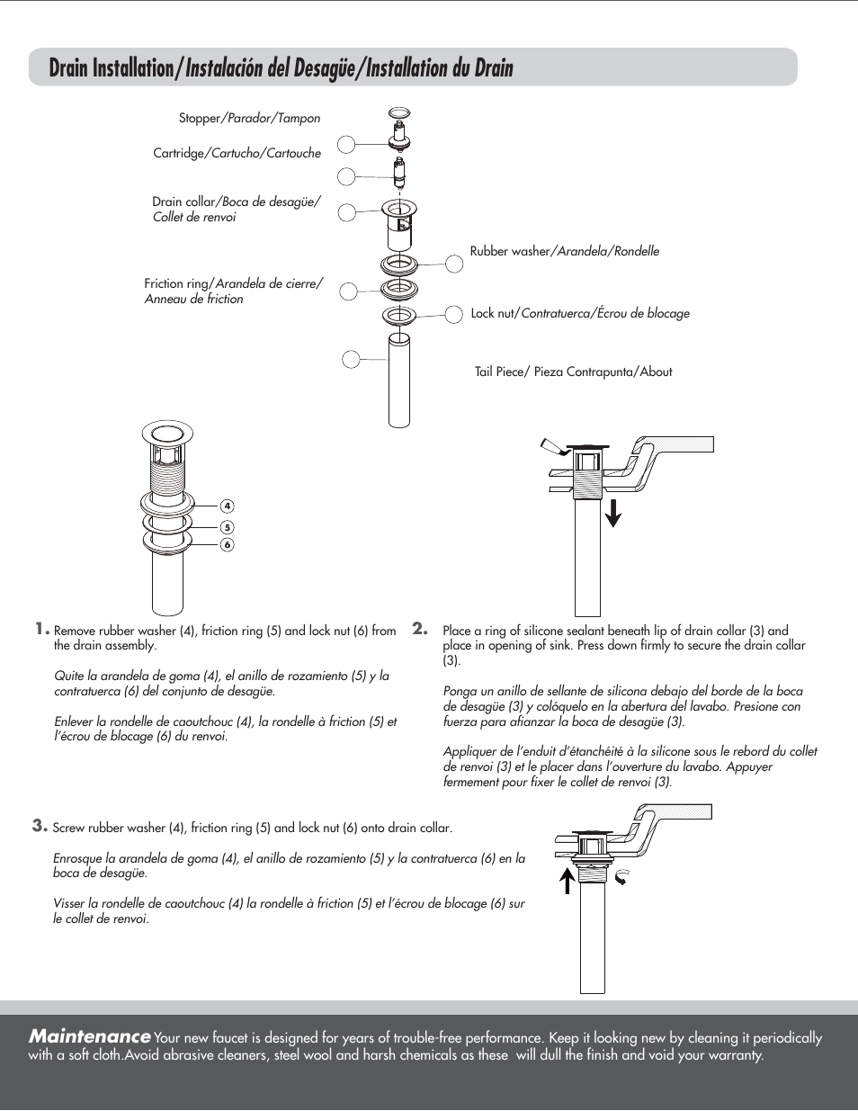 Maintenance | Danze D331554 - Installation Manual User Manual | Page 5 / 7