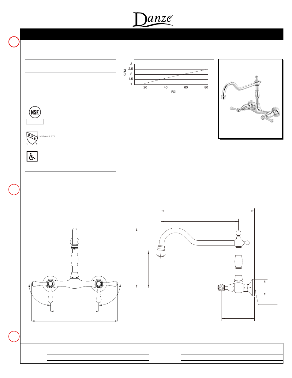 Danze D416057 - Spec Sheets User Manual | 1 page