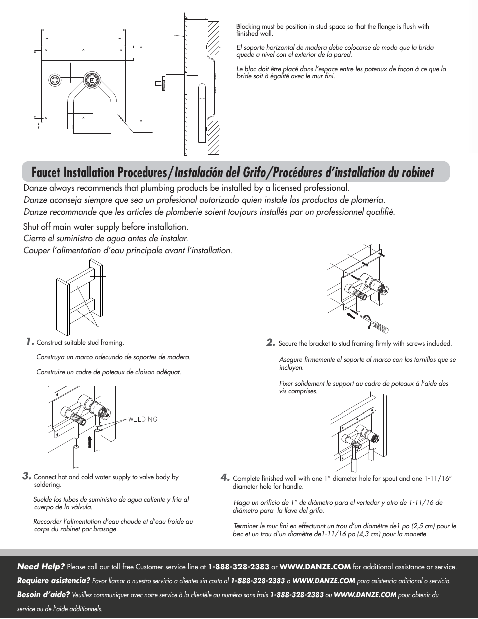 Danze D106900BT - Installation Manual User Manual | Page 2 / 2