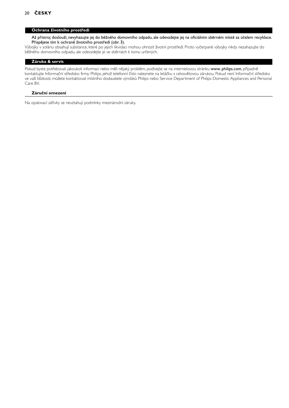 Philips HB311 User Manual | Page 20 / 54