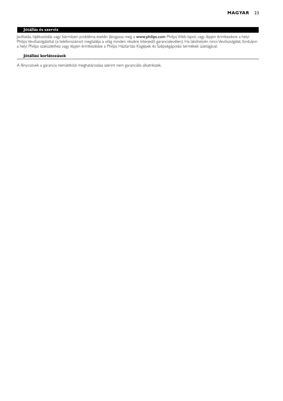 Philips HB311 User Manual | Page 23 / 54