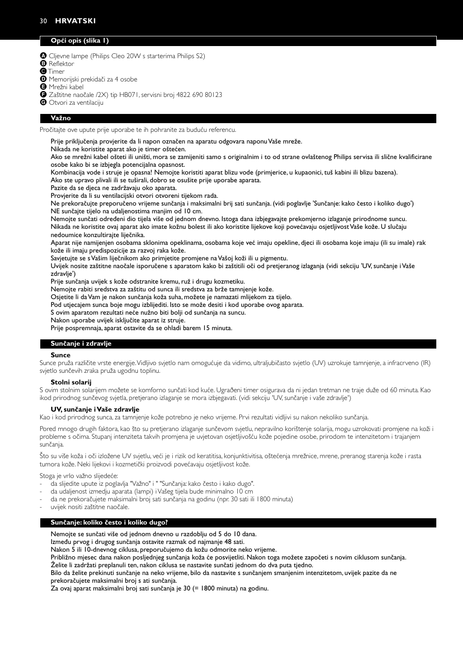 Hrvatski | Philips HB311 User Manual | Page 30 / 54