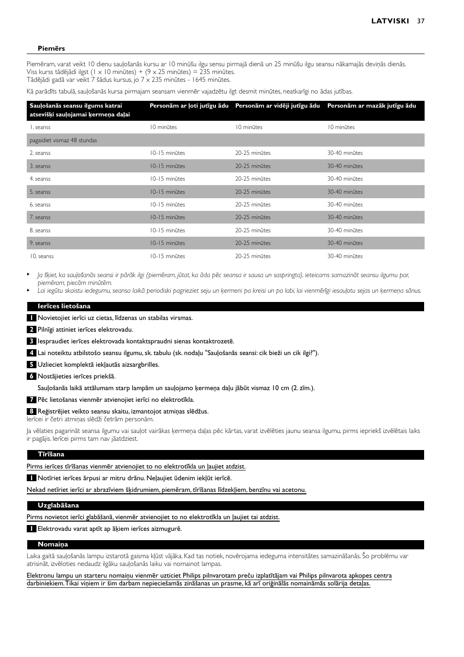 Philips HB311 User Manual | Page 37 / 54