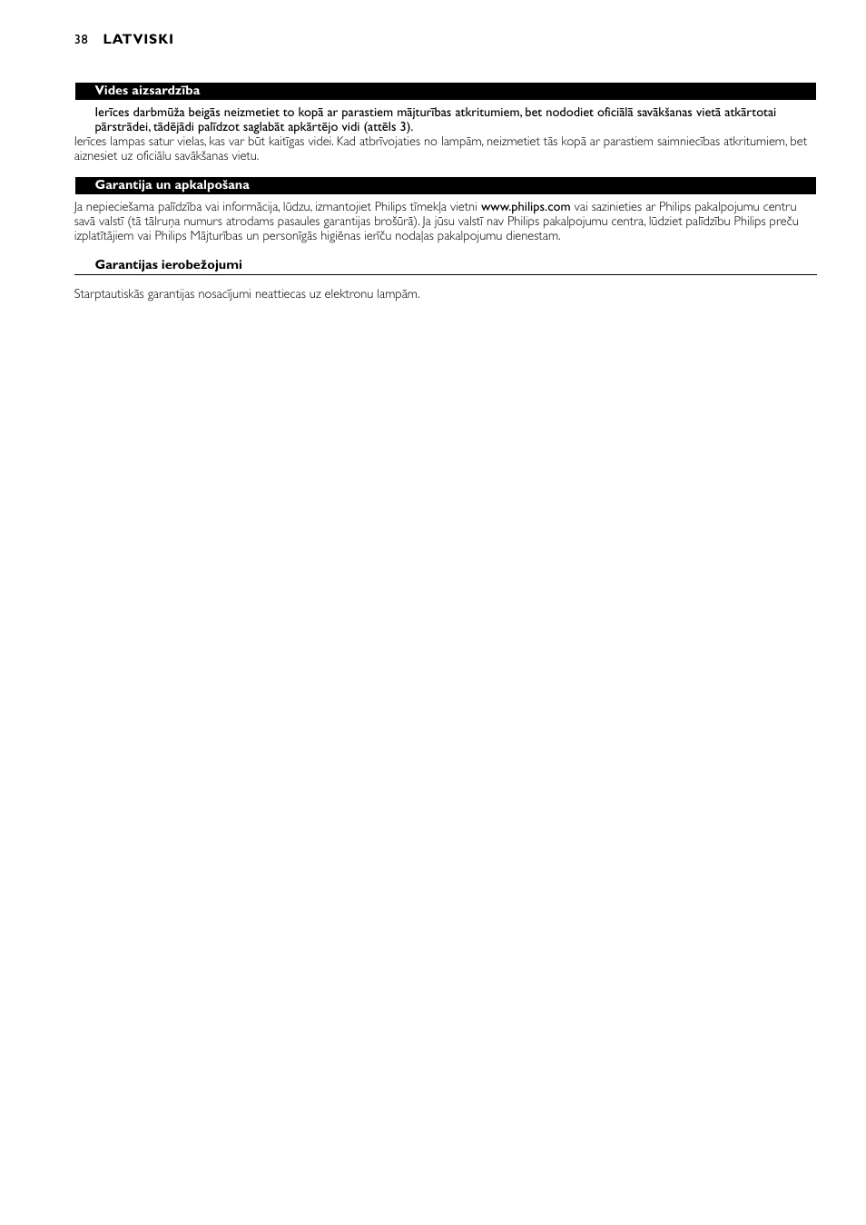 Philips HB311 User Manual | Page 38 / 54