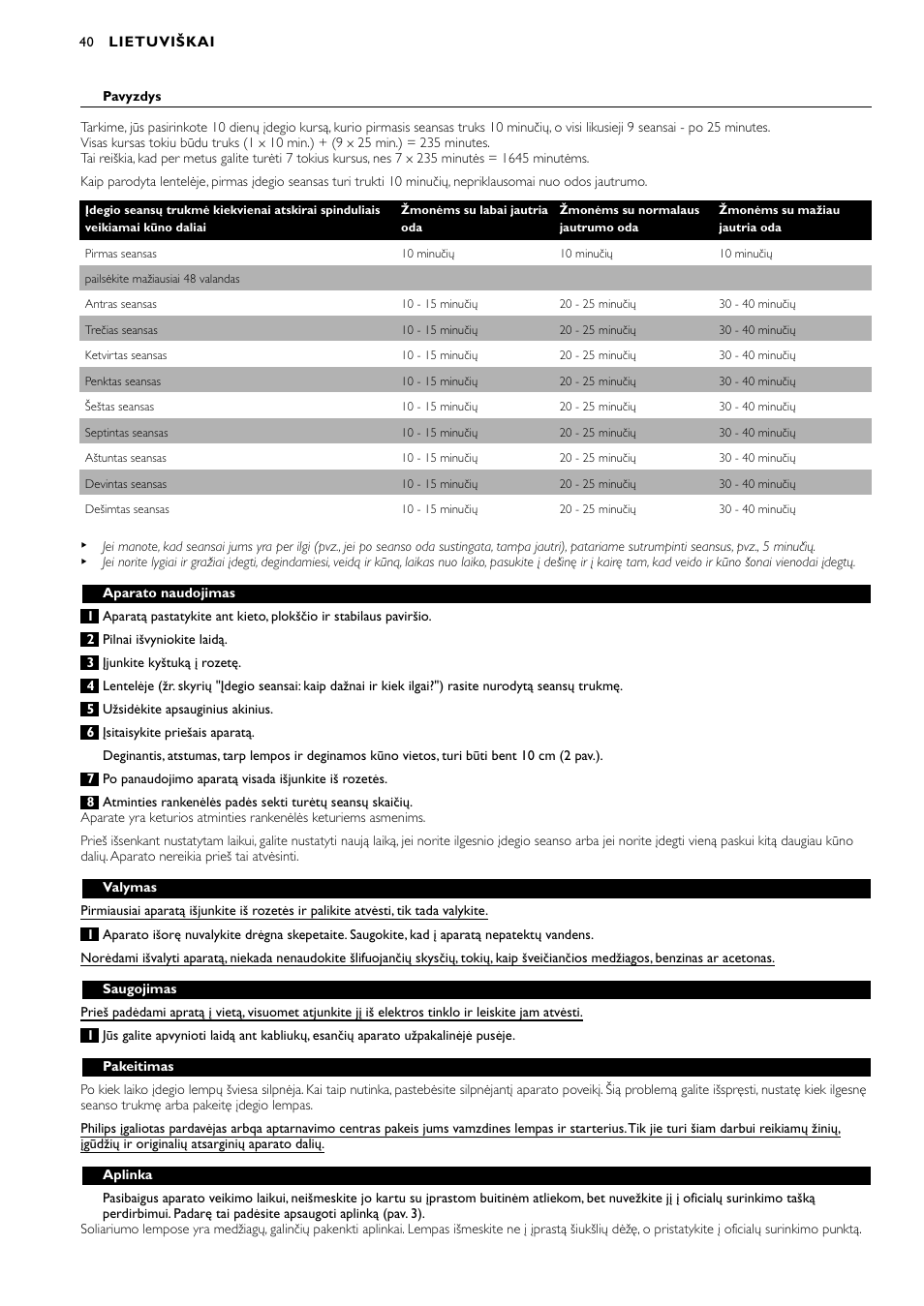 Philips HB311 User Manual | Page 40 / 54
