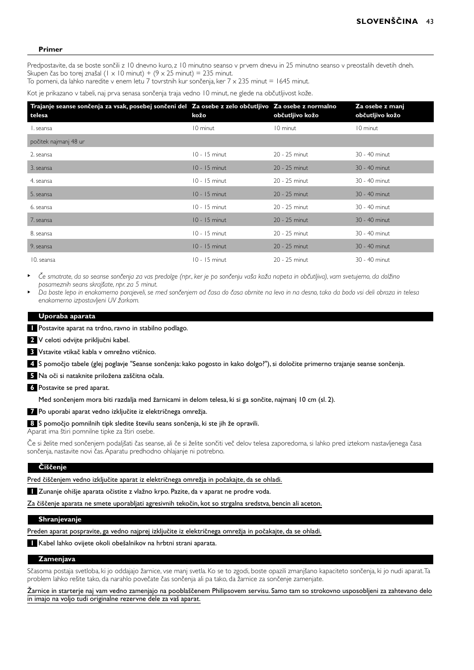 Philips HB311 User Manual | Page 43 / 54