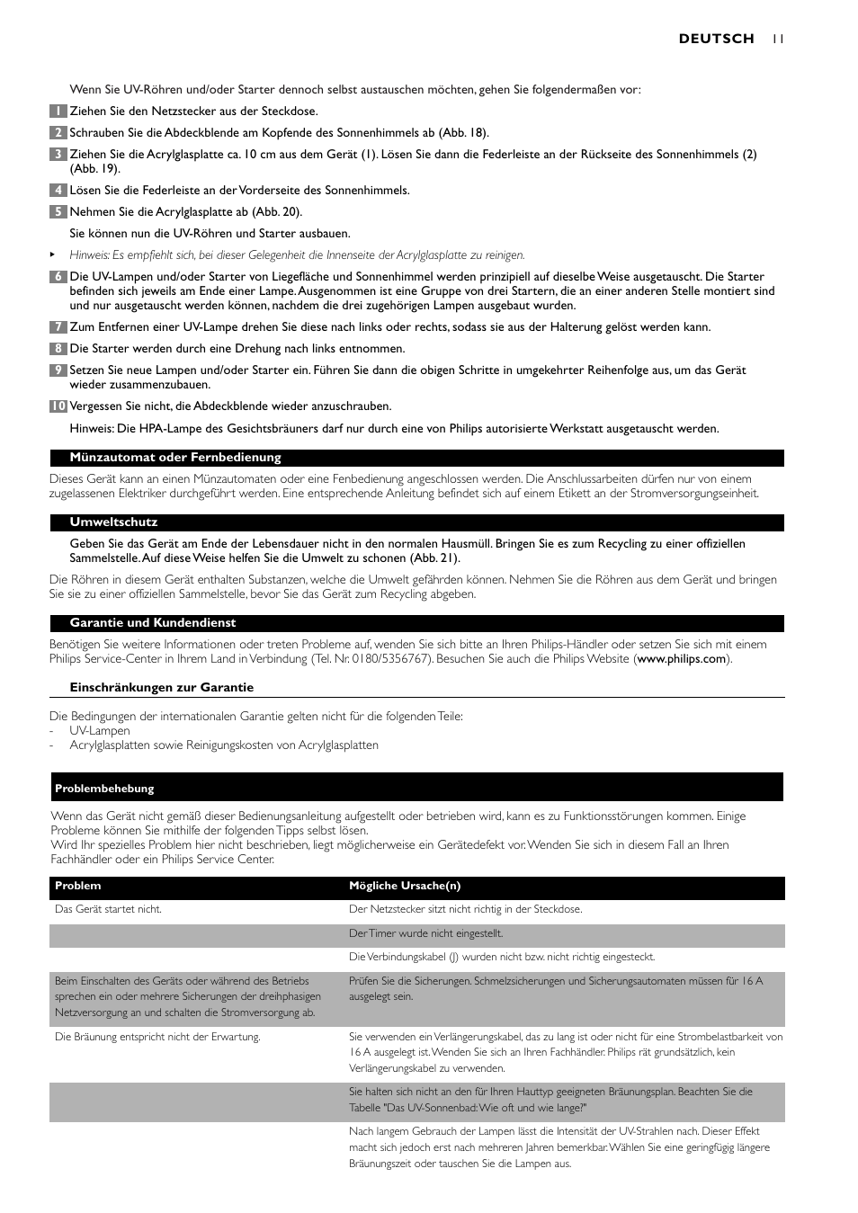 Philips HB591 User Manual | Page 11 / 32