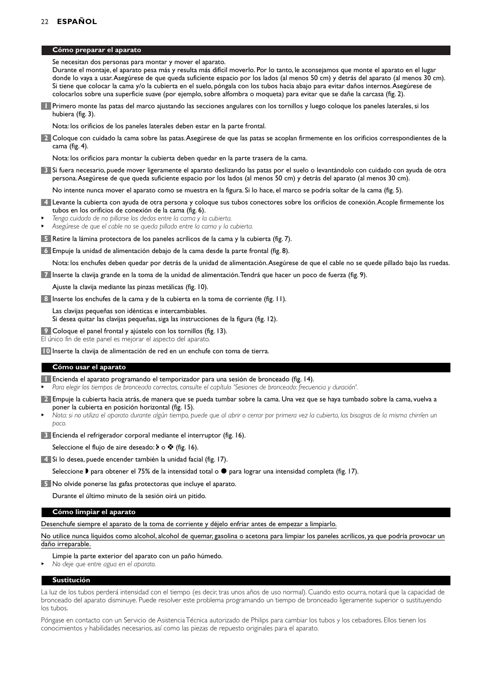 Philips HB591 User Manual | Page 22 / 32