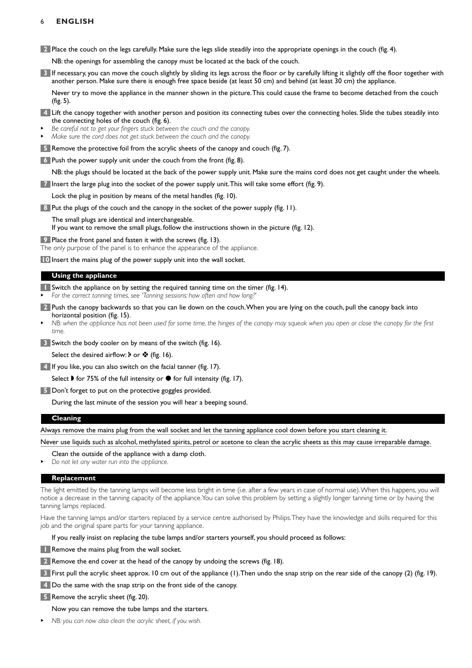 Philips HB591 User Manual | Page 6 / 32