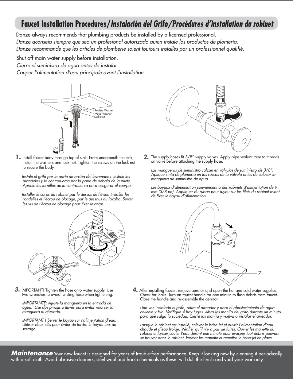 Danze D221040 - Installation Manual User Manual | Page 2 / 4