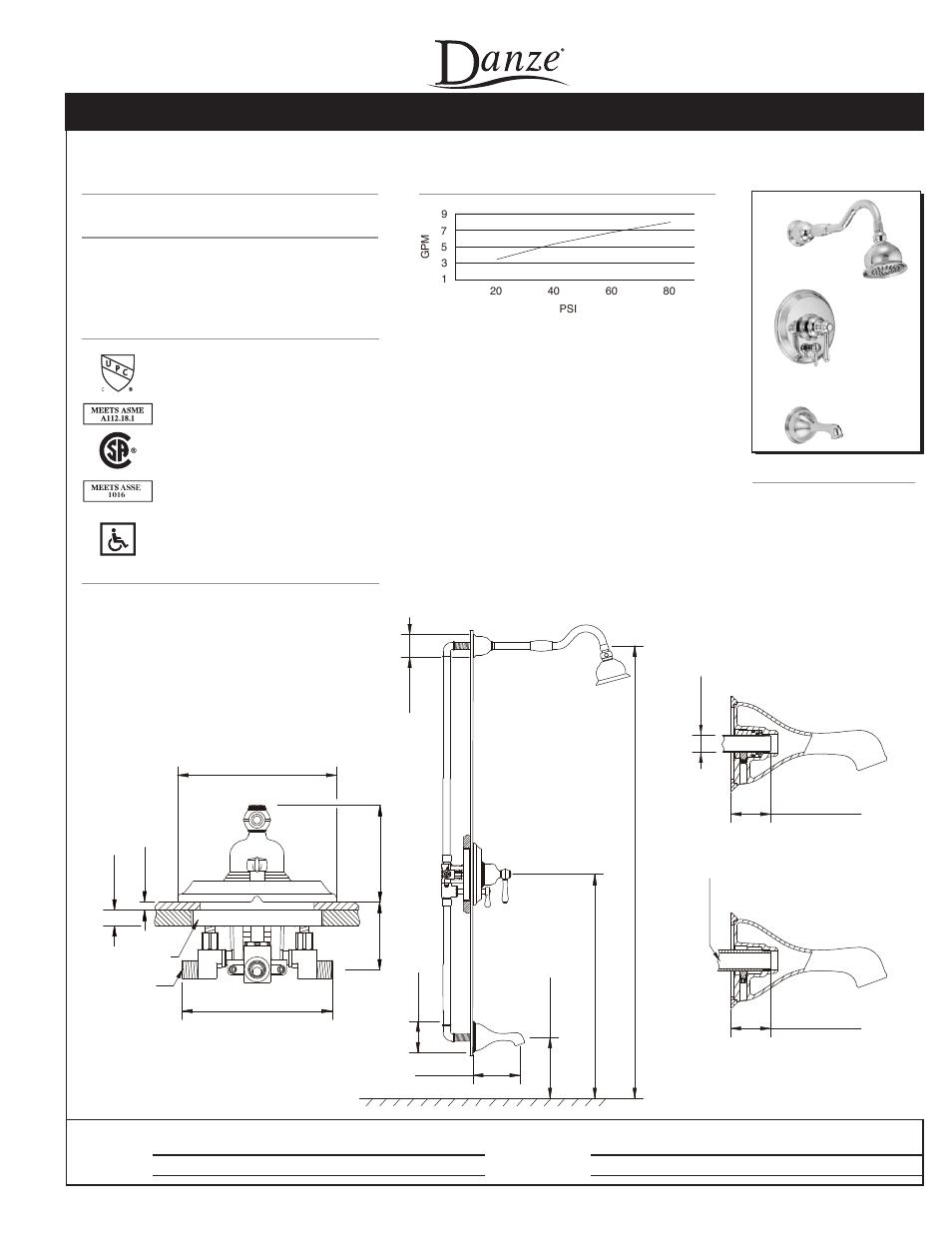 Danze D502157 - Spec Sheets User Manual | 2 pages