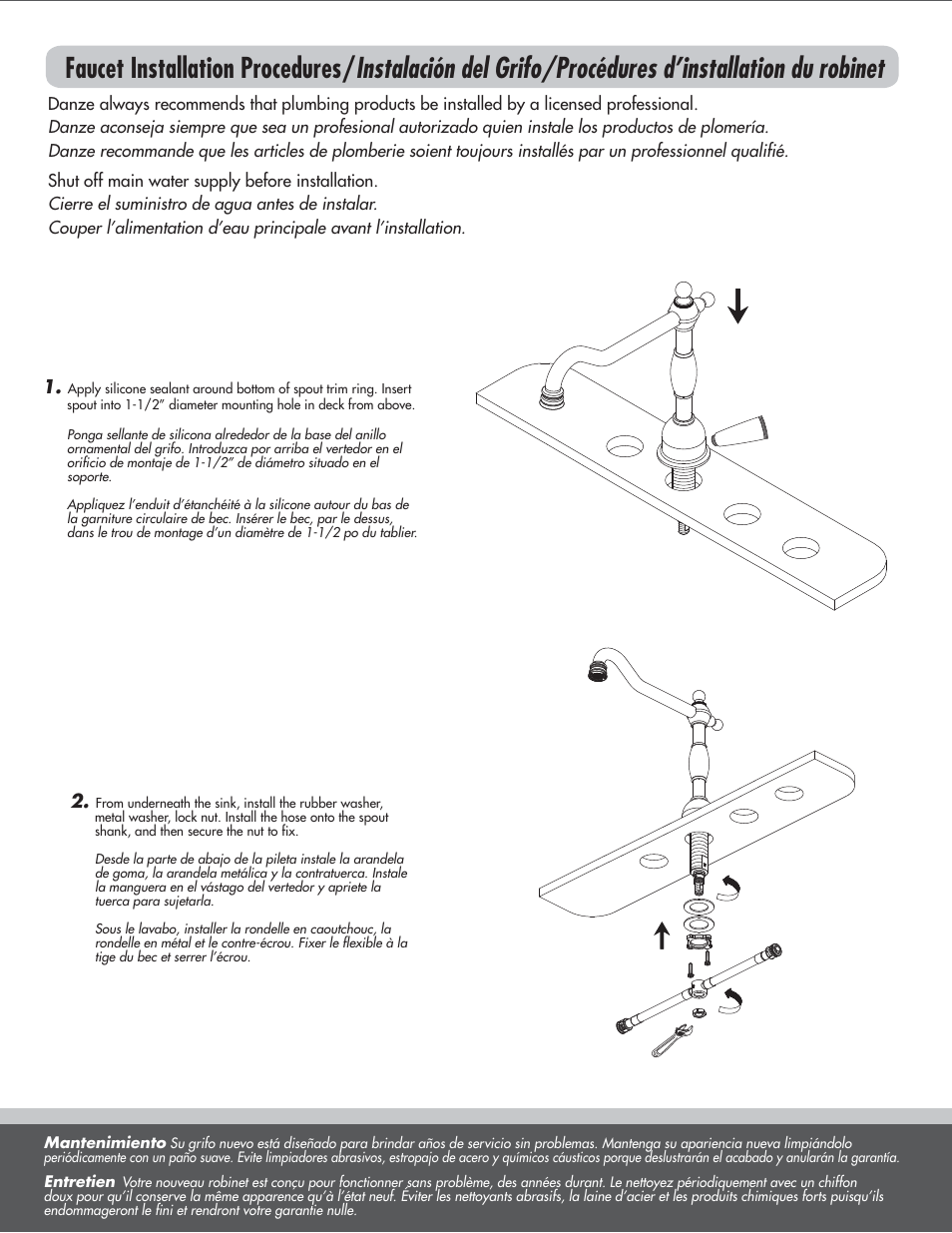 Danze D422057 - Installation Manual User Manual | Page 2 / 9