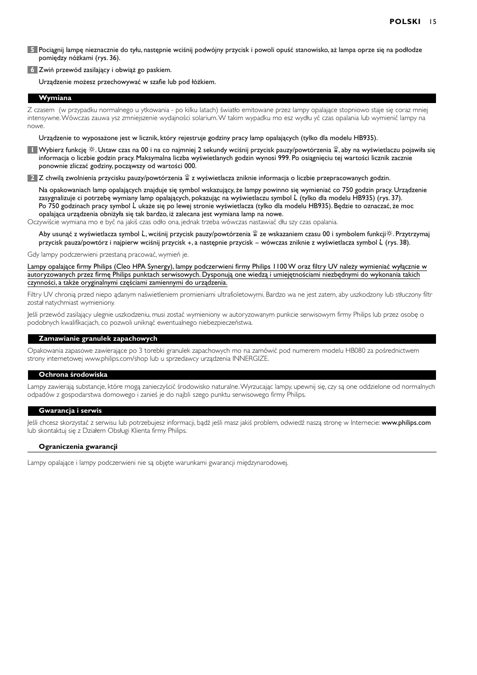 Philips HB935 User Manual | Page 15 / 56