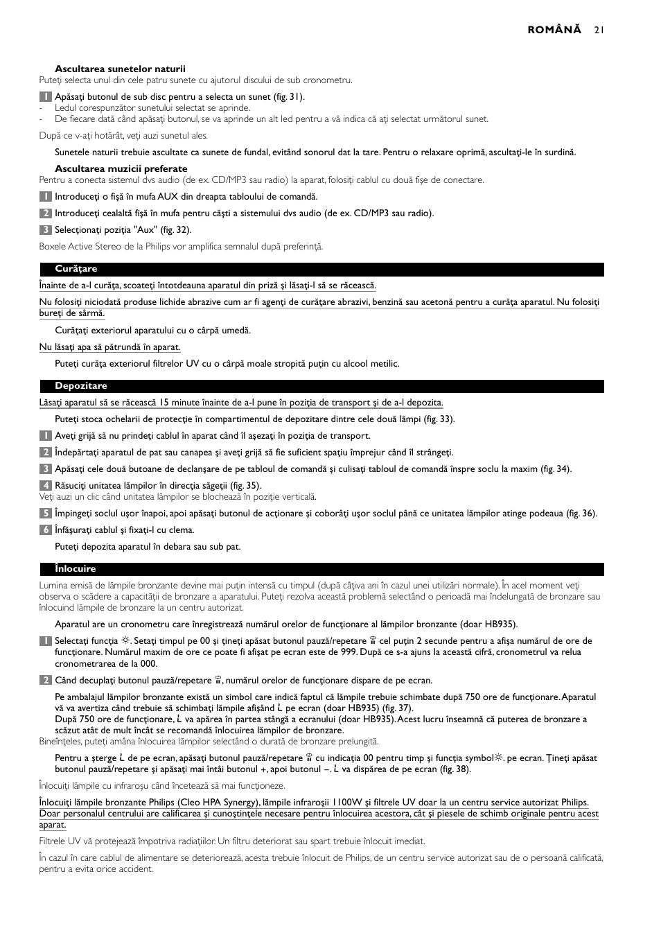 Philips HB935 User Manual | Page 21 / 56